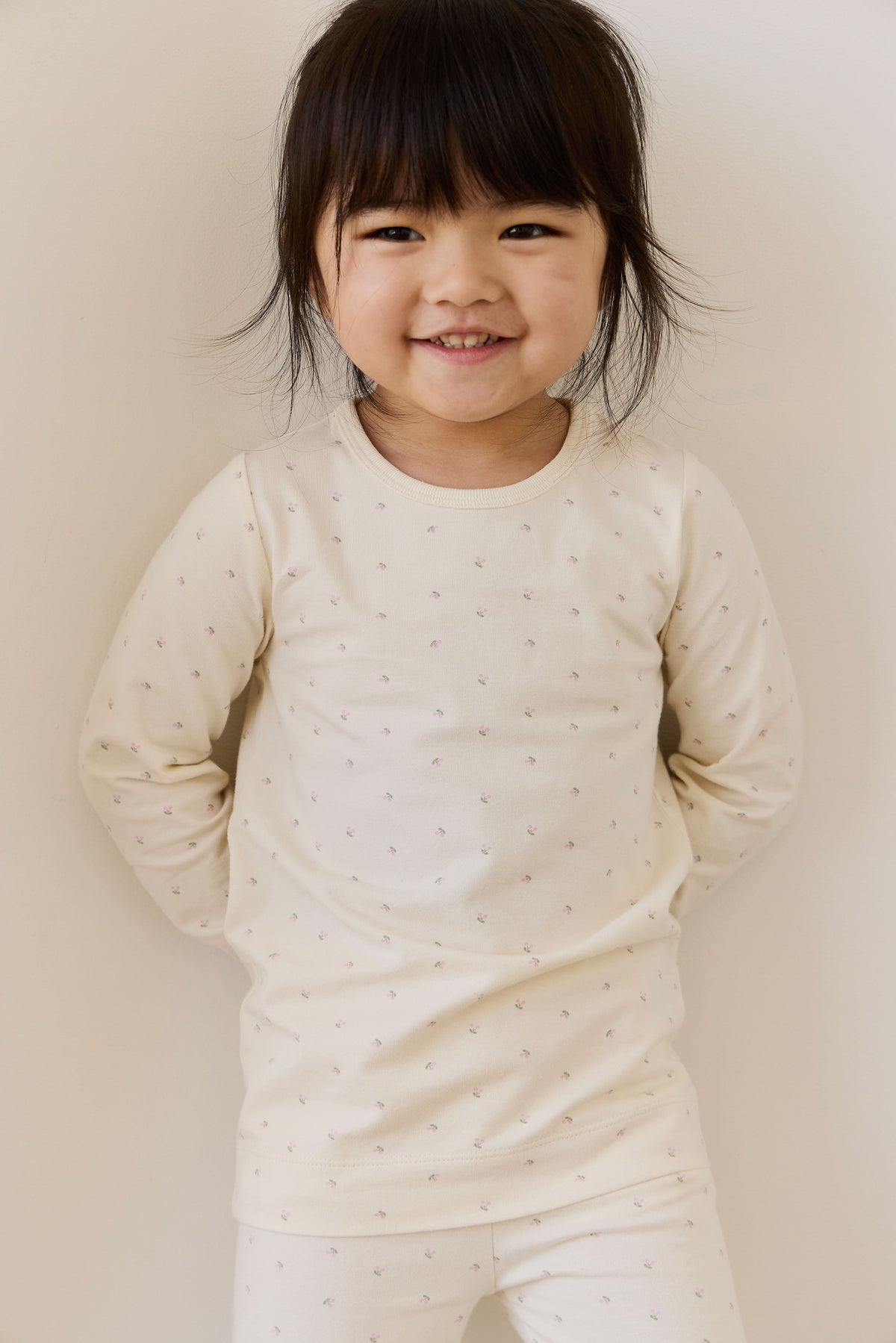 Organic Cotton Jarrah Long Sleeve Pyjama Set - Ditsy Cherries - image 2