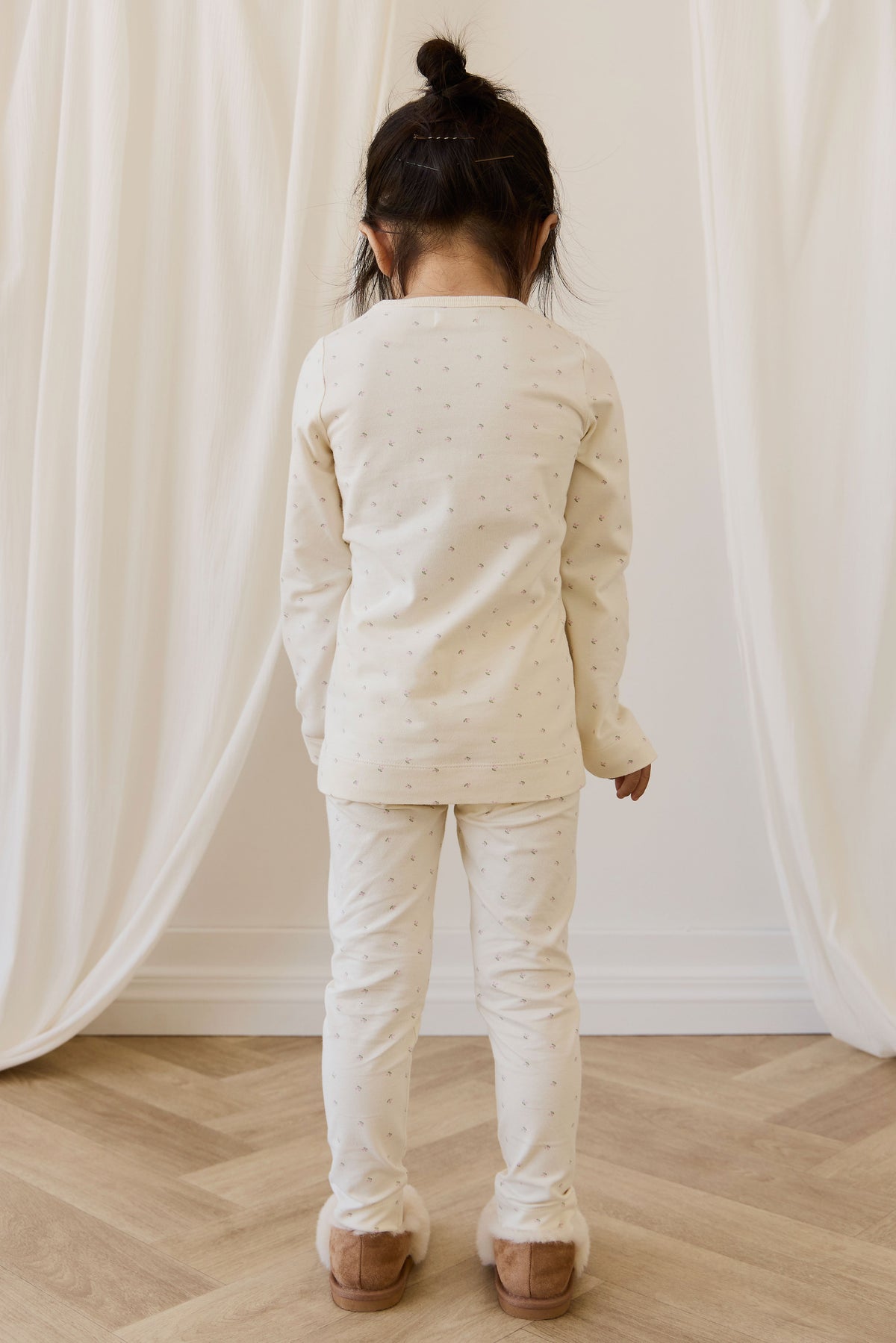 Organic Cotton Jarrah Long Sleeve Pyjama Set - Ditsy Cherries - image 3