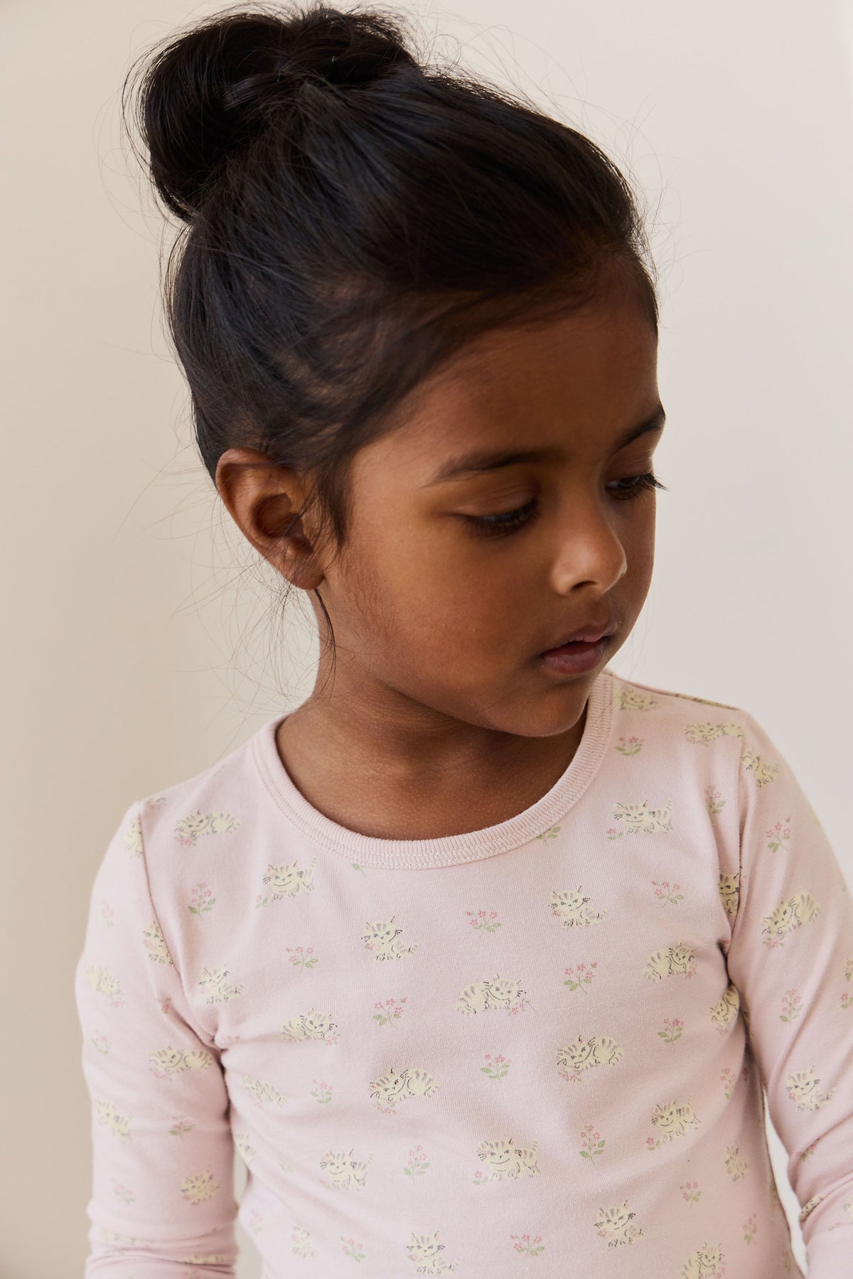 Organic Cotton Jude Long Sleeve Pyjama Set - Moon Floral Mauve - image 2