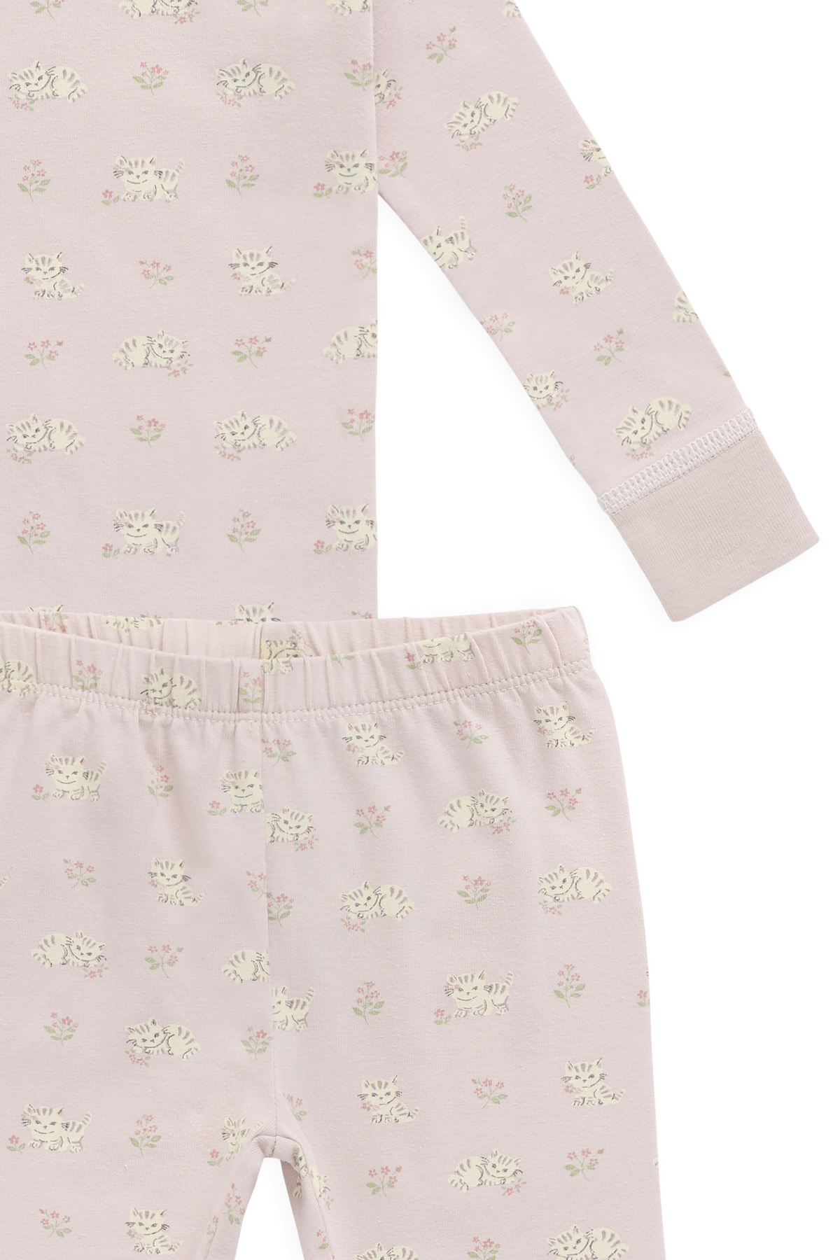 Organic Cotton Jude Long Sleeve Pyjama Set - Moon Floral Mauve - image 6