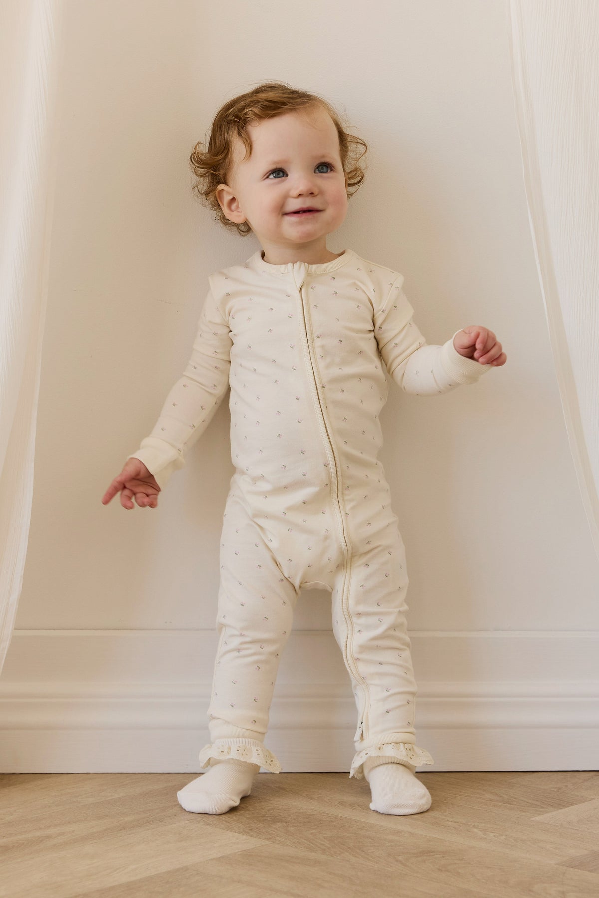 Organic Cotton Jude Onepiece - Ditsy Cherries - image 2