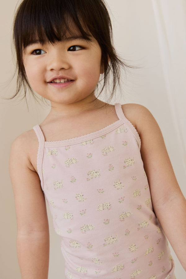 Organic Cotton Jude Tank top Pajama Set - Moon Floral Mauve