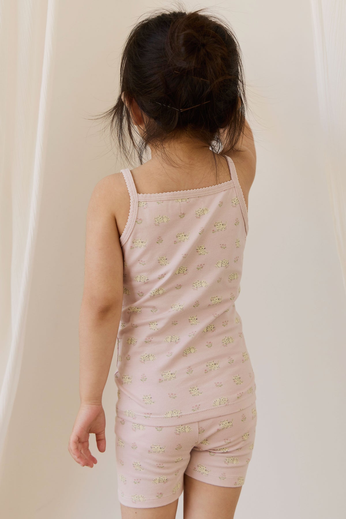 Organic Cotton Jude Singlet Pyjama Set - Moon Floral Mauve - image 4