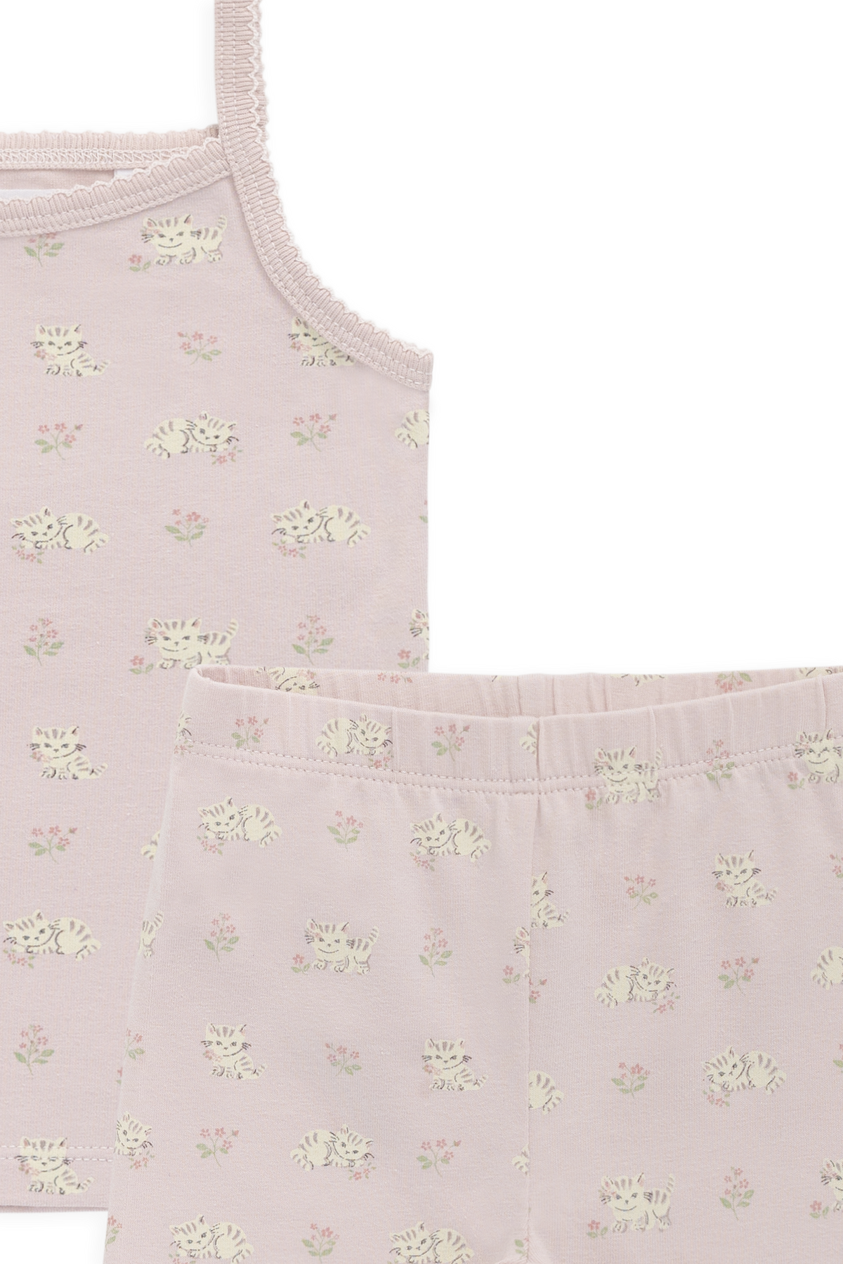 Organic Cotton Jude Singlet Pyjama Set - Moon Floral Mauve - image 5