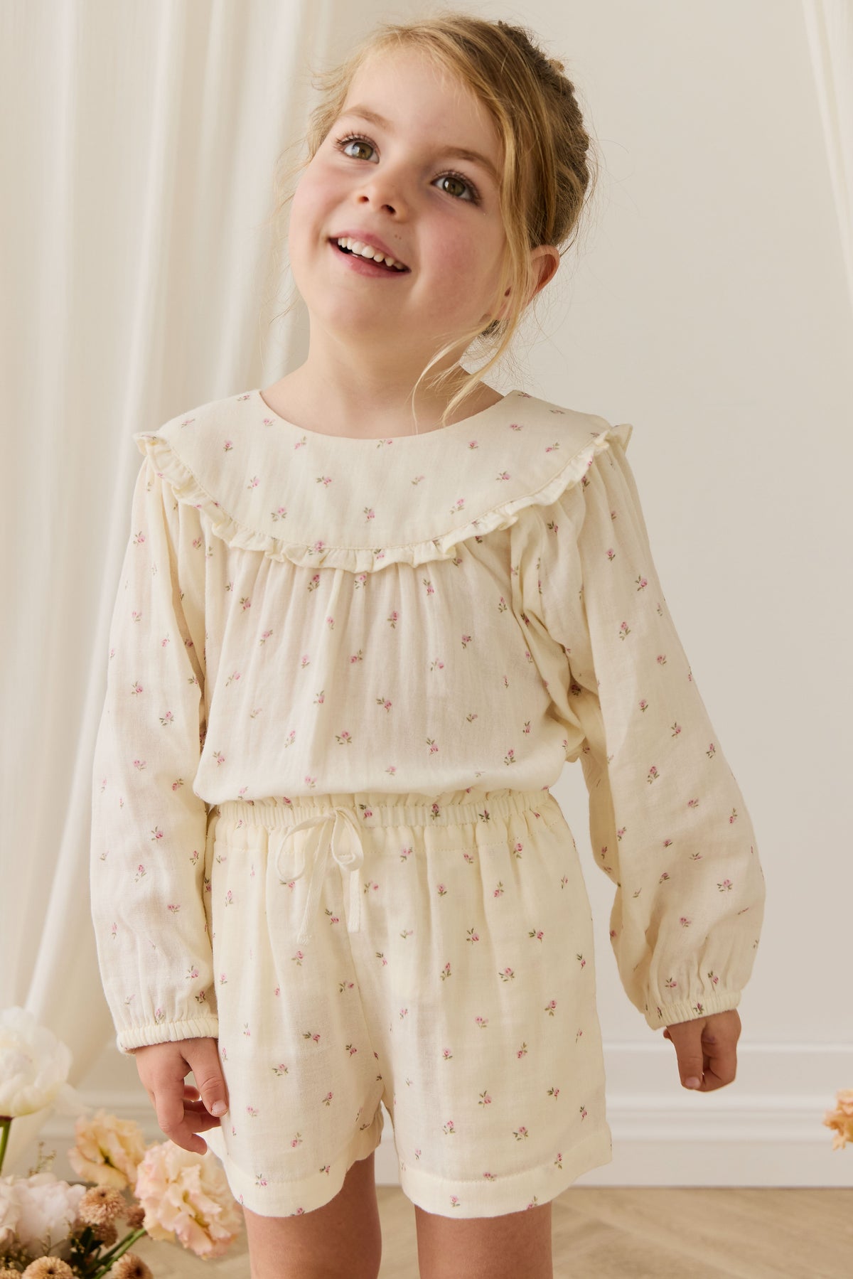 Organic Cotton Muslin Amira Blouse - Willow Rose - image 5