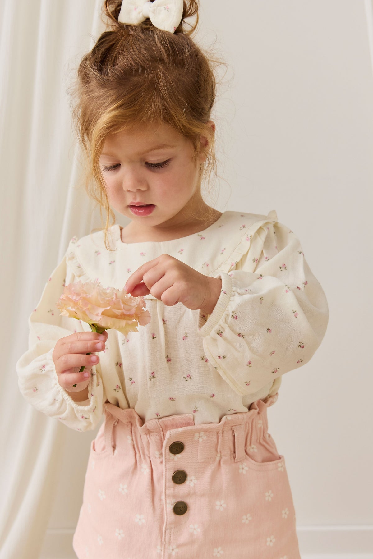 Organic Cotton Muslin Amira Blouse - Willow Rose - image 7