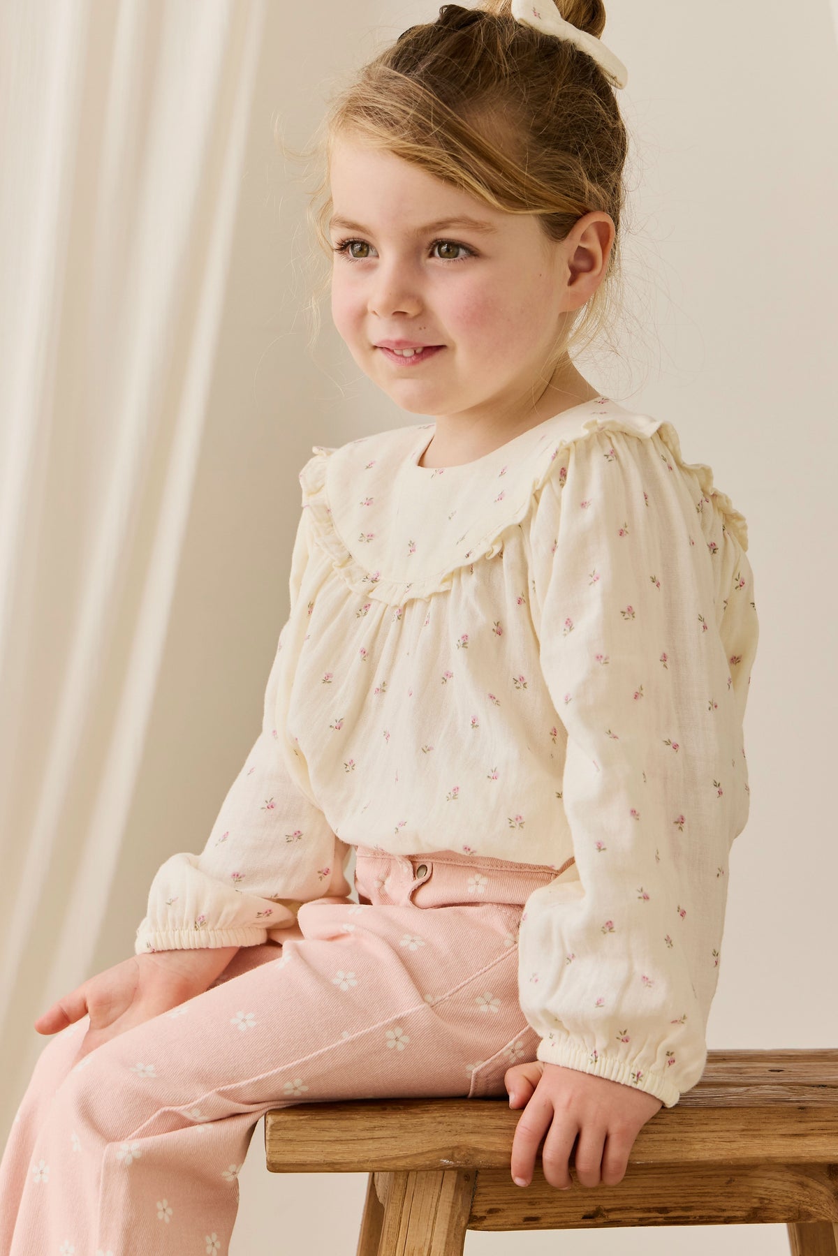 Organic Cotton Muslin Amira Blouse - Willow Rose - image 9