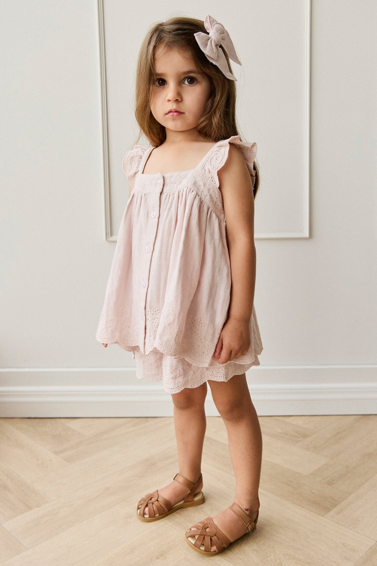 Organic Cotton Muslin Anja Short - Pale Lilac - image 1