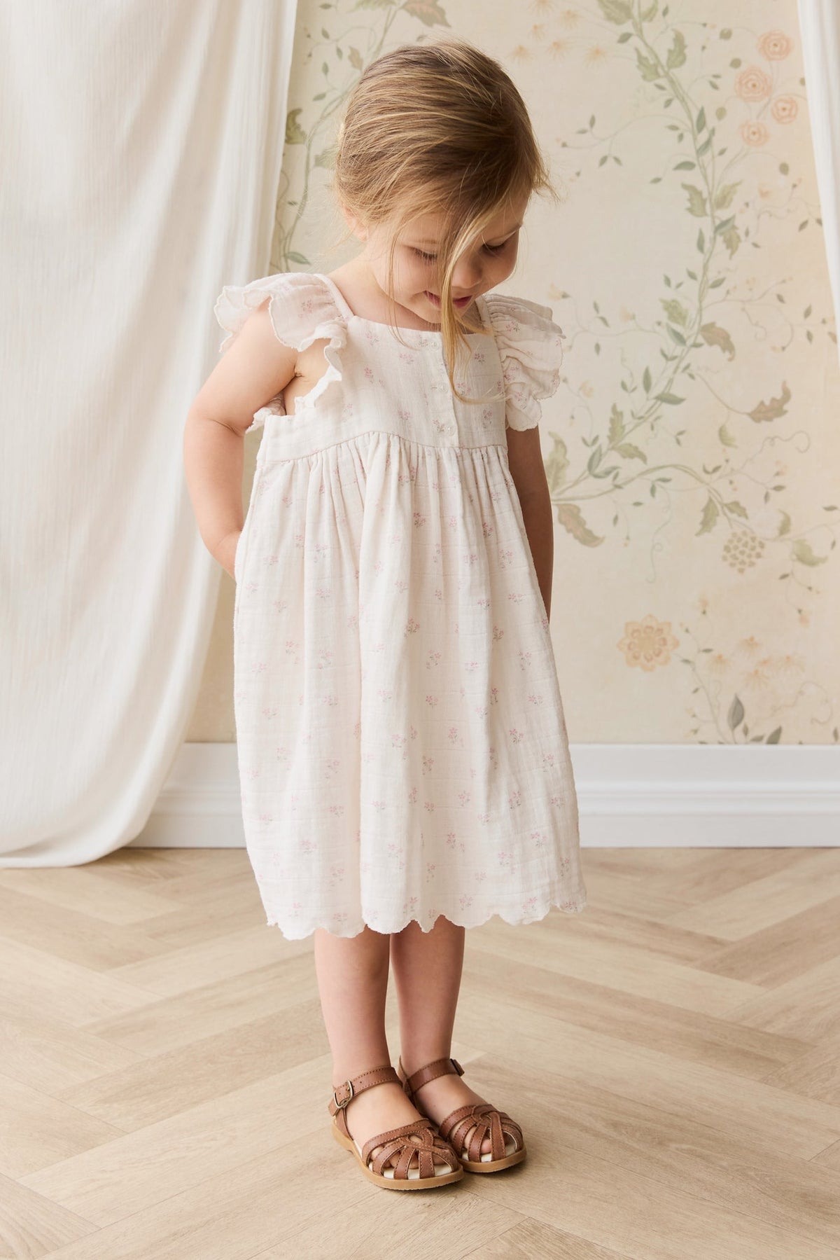 Organic Cotton Muslin Annalise Dress - Pauline Pink - image 1