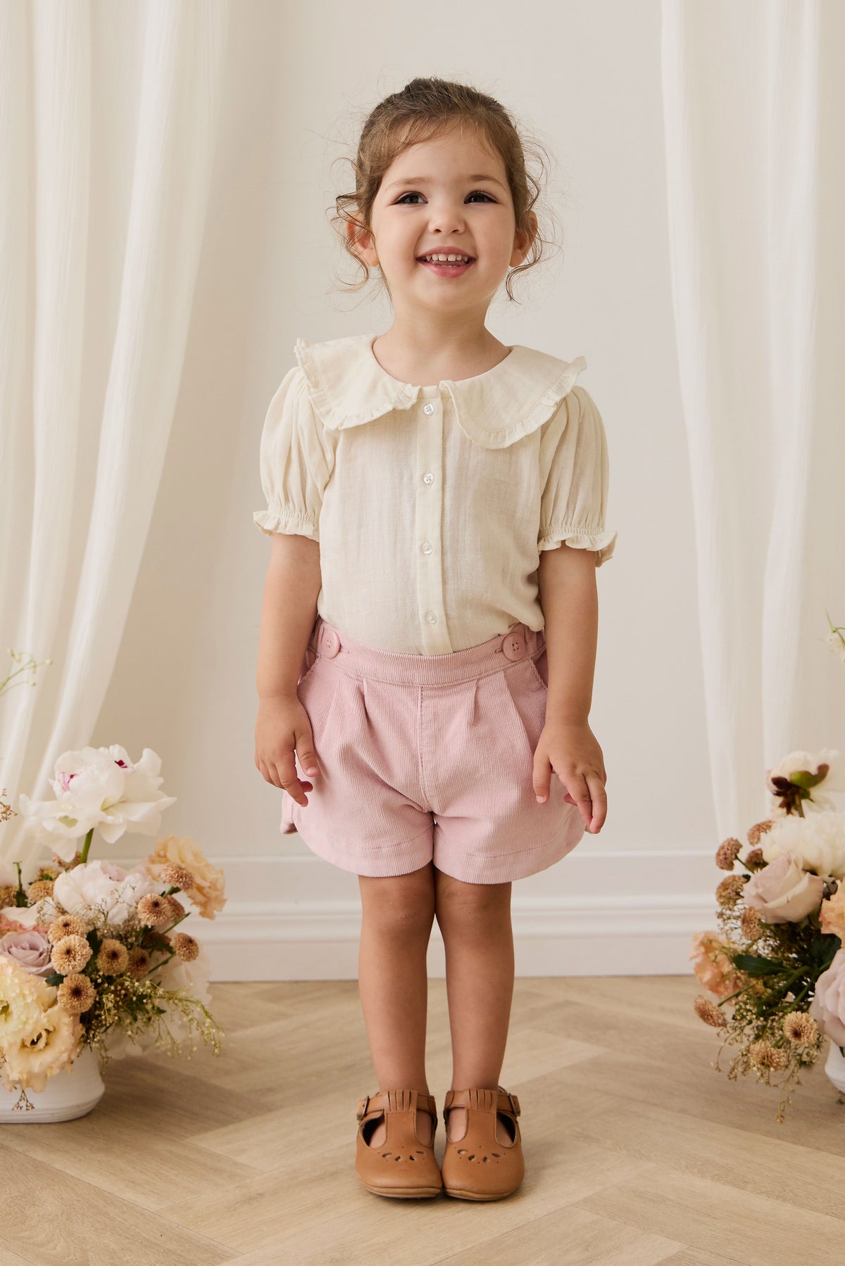 Organic Cotton Muslin Bowie Blouse - Parchment - image 4