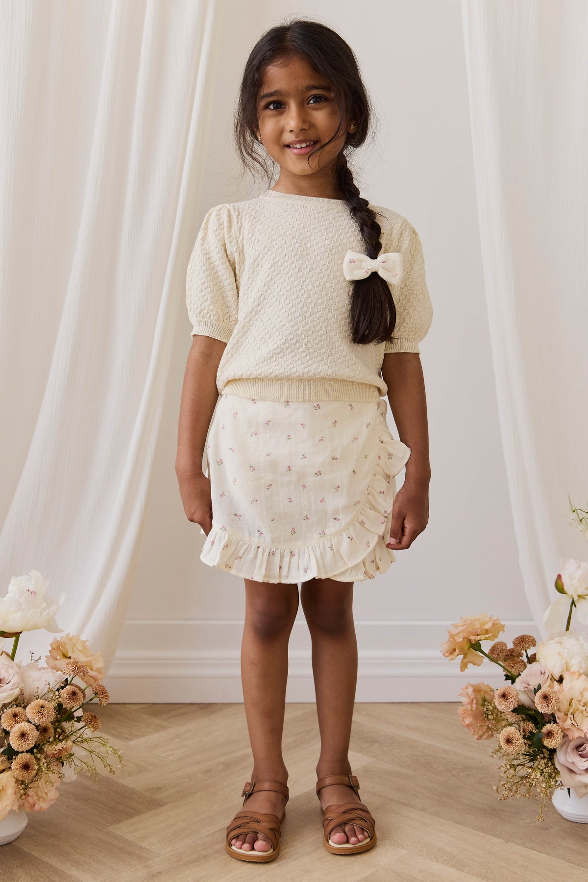 Organic Cotton Muslin Celine Skirt - Willow Rose - image 5