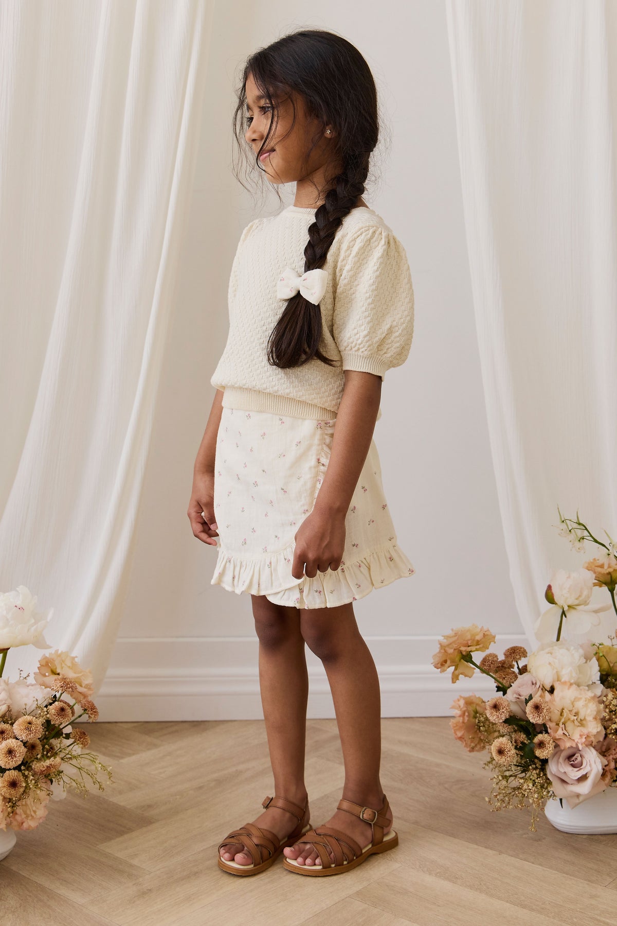 Organic Cotton Muslin Celine Skirt - Willow Rose - image 6