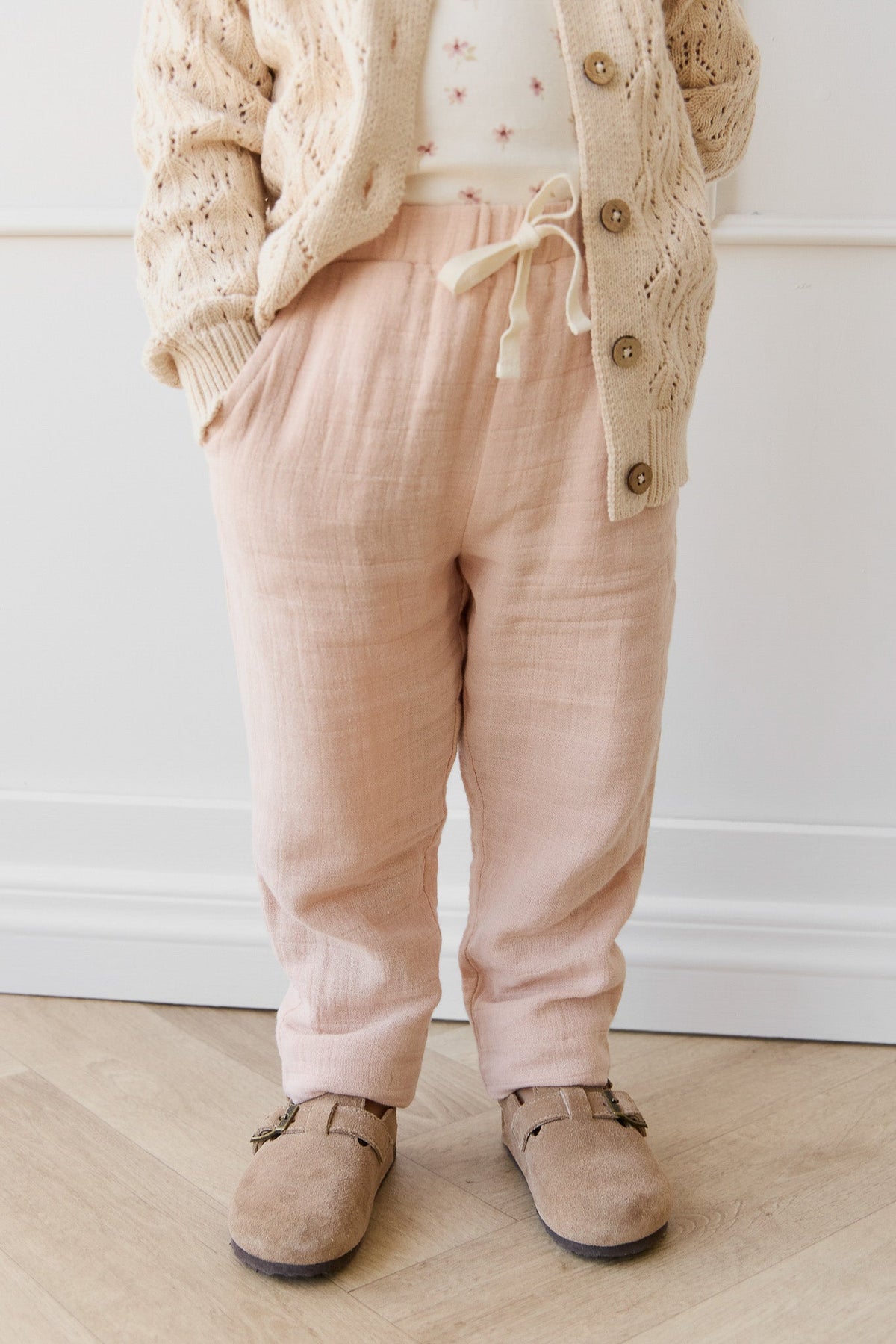 Organic Cotton Muslin Cordelia Pant - Chalky Pink - image 4