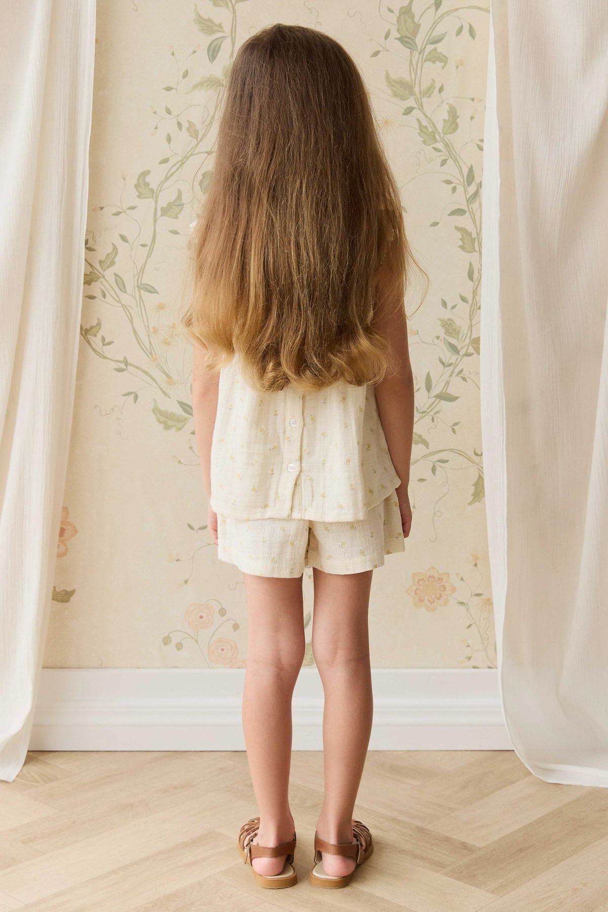 Organic Cotton Muslin Emelia Short - Vintage Ditsy - image 4