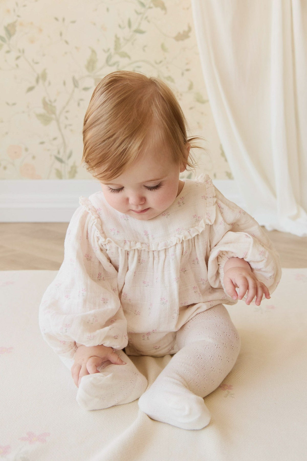 Organic Cotton Muslin Frances Playsuit - Pauline Pink - image 1