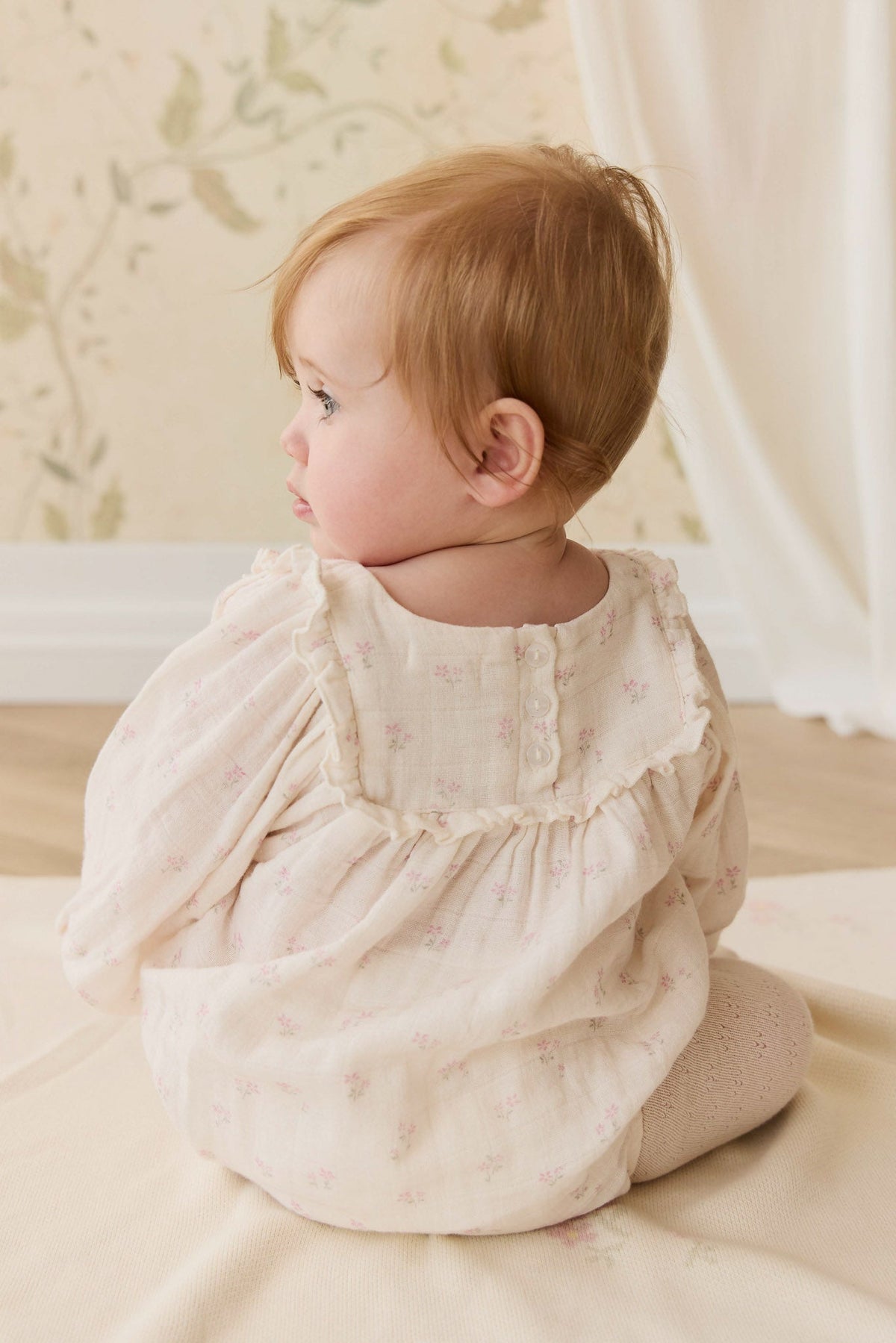 Organic Cotton Muslin Frances Playsuit - Pauline Pink - image 3