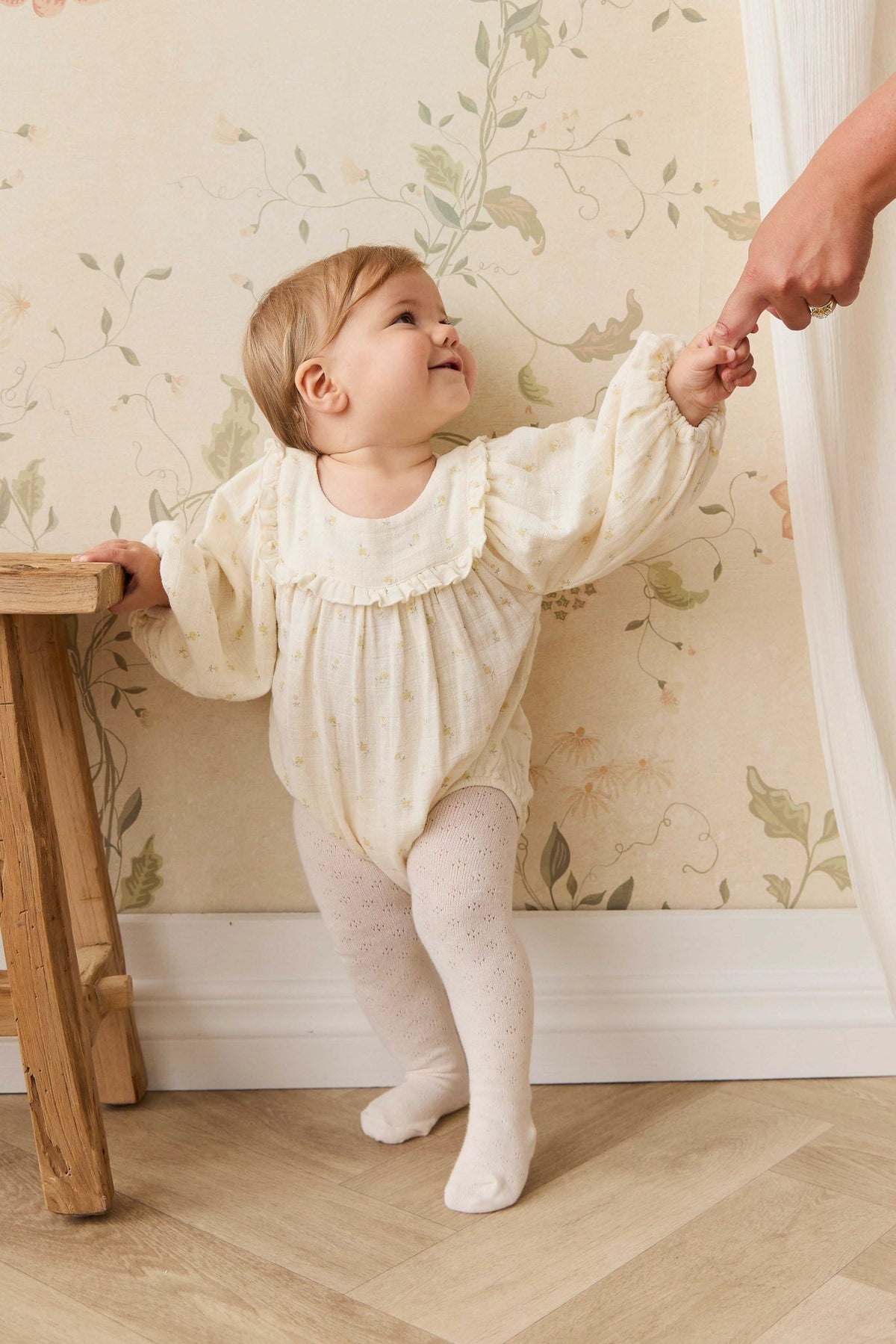 Organic Cotton Muslin Frances Playsuit - Vintage Ditsy - image 1