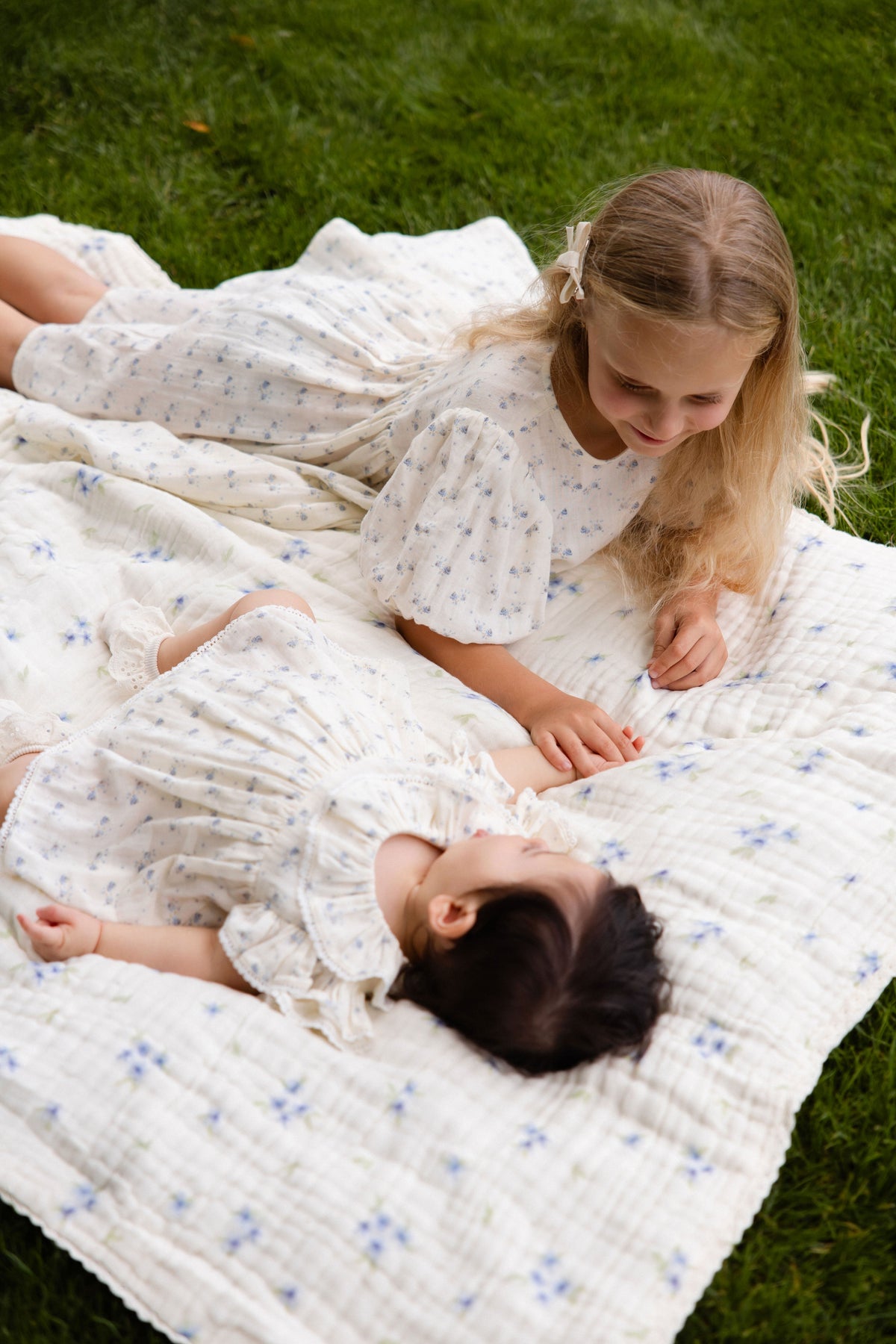 Organic Cotton Muslin Frannie Dress-Molly Blue - image 4