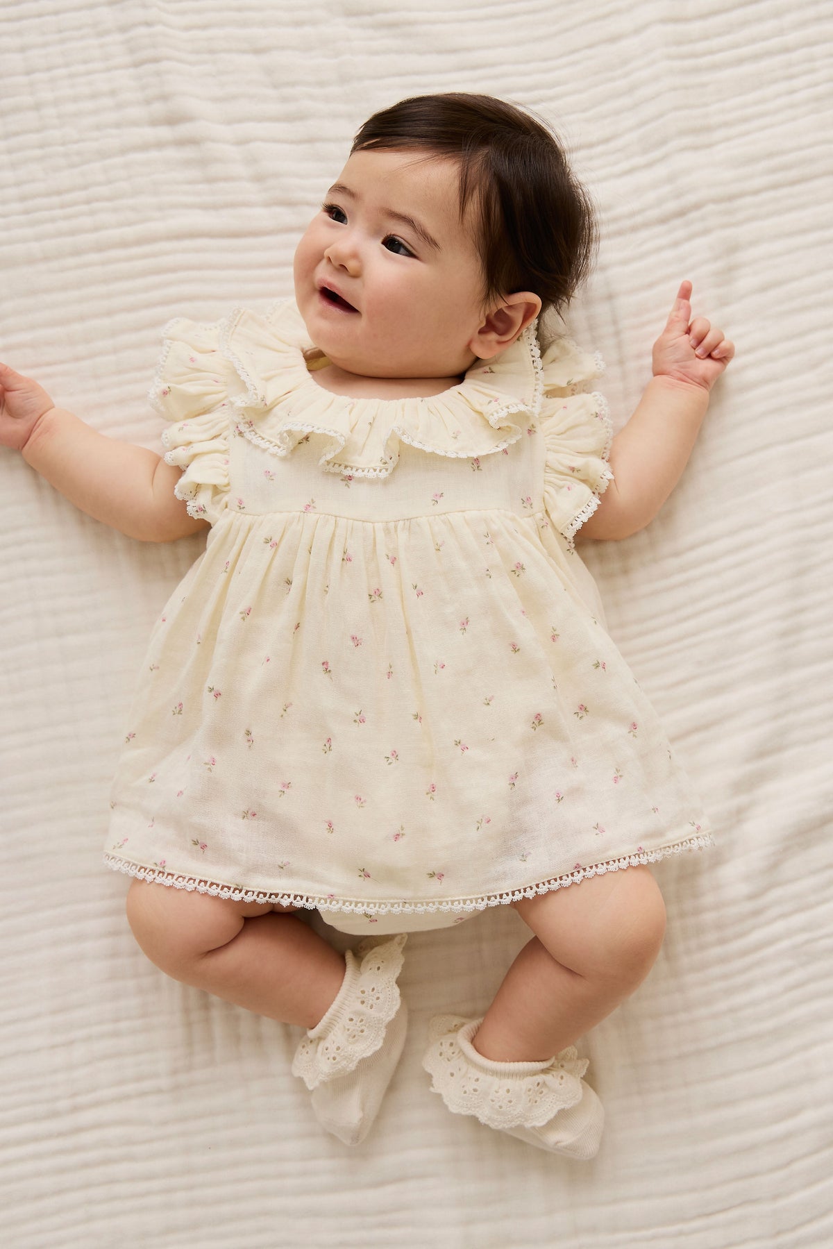 Organic Cotton Muslin Frannie Playsuit - Willow Rose - image 1