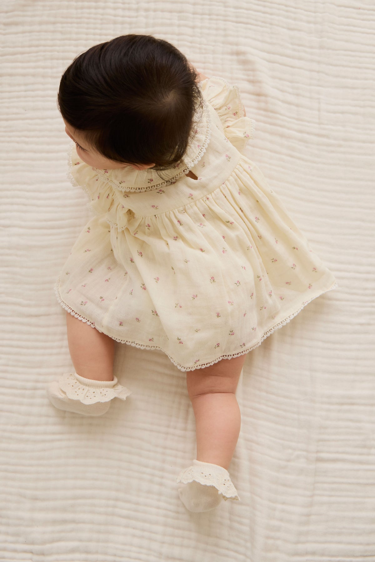 Organic Cotton Muslin Frannie Playsuit - Willow Rose - image 5