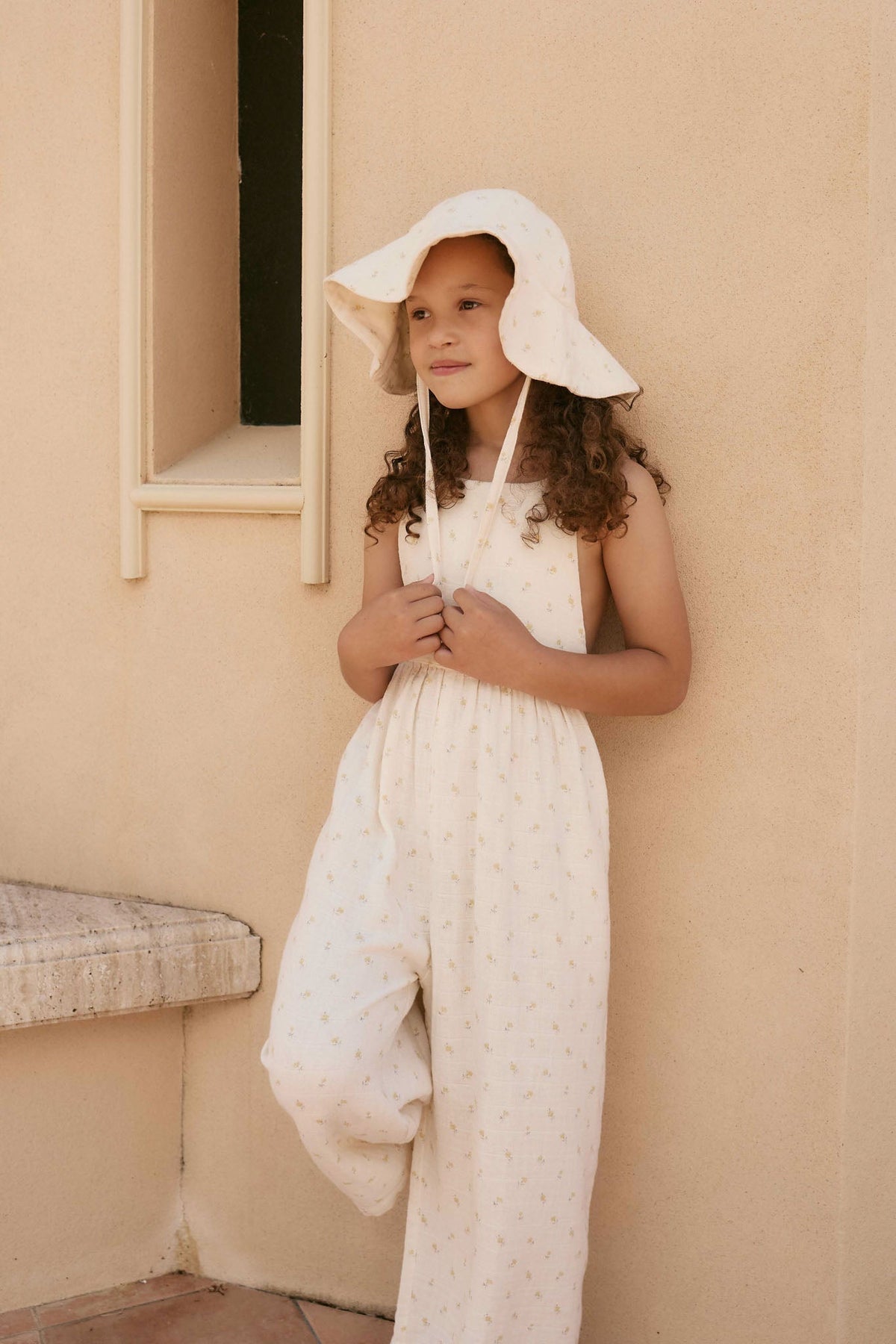 Organic Cotton Muslin Lana Jumpsuit - Vintage Ditsy - image 1