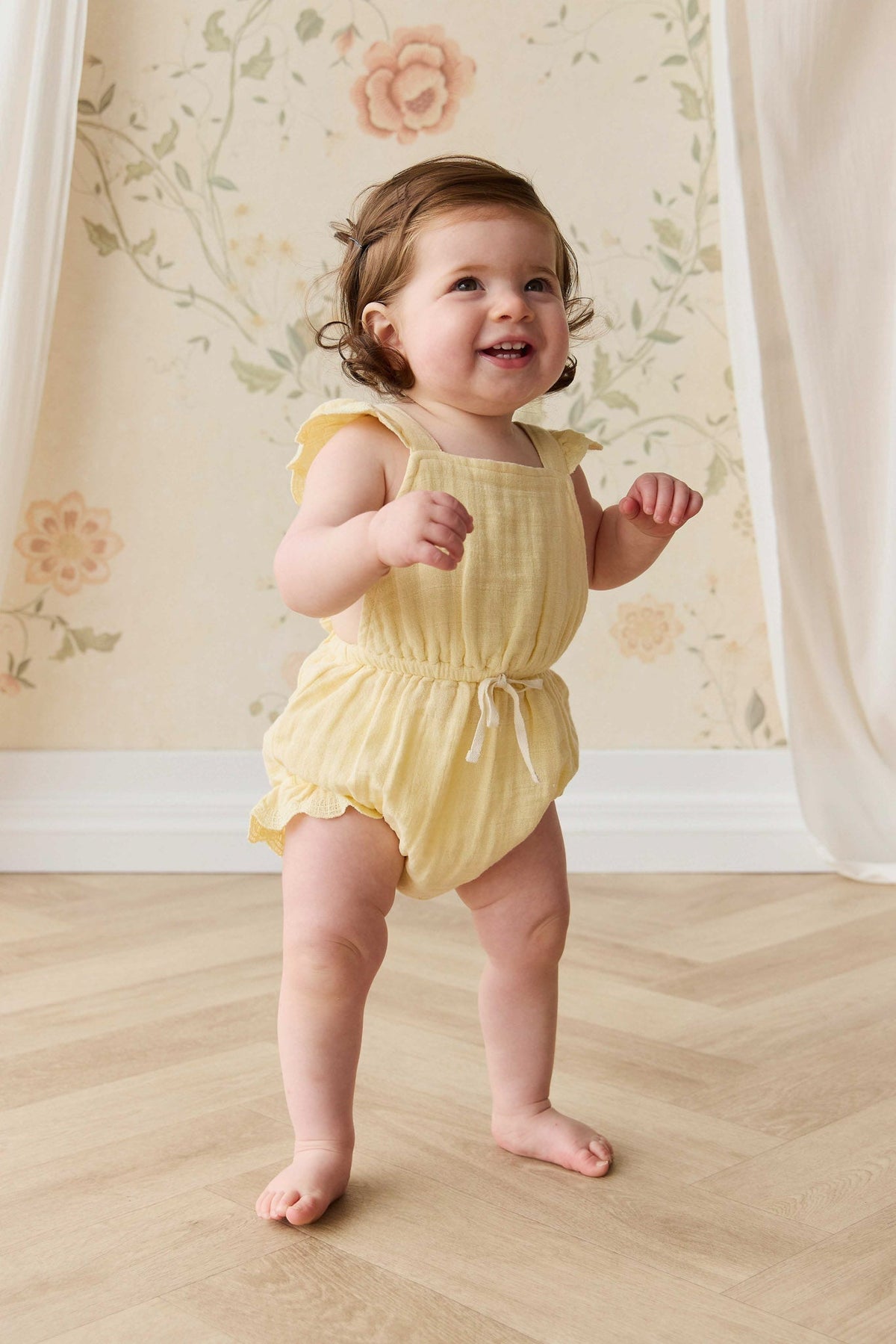Organic Cotton Muslin Luciana Playsuit - Sunshine - image 8
