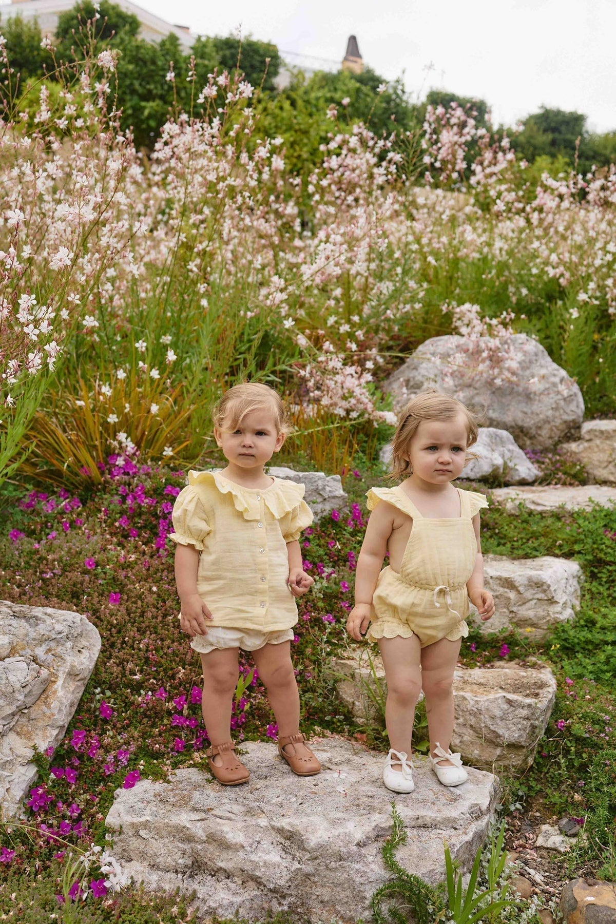 Organic Cotton Muslin Luciana Playsuit - Sunshine - image 9