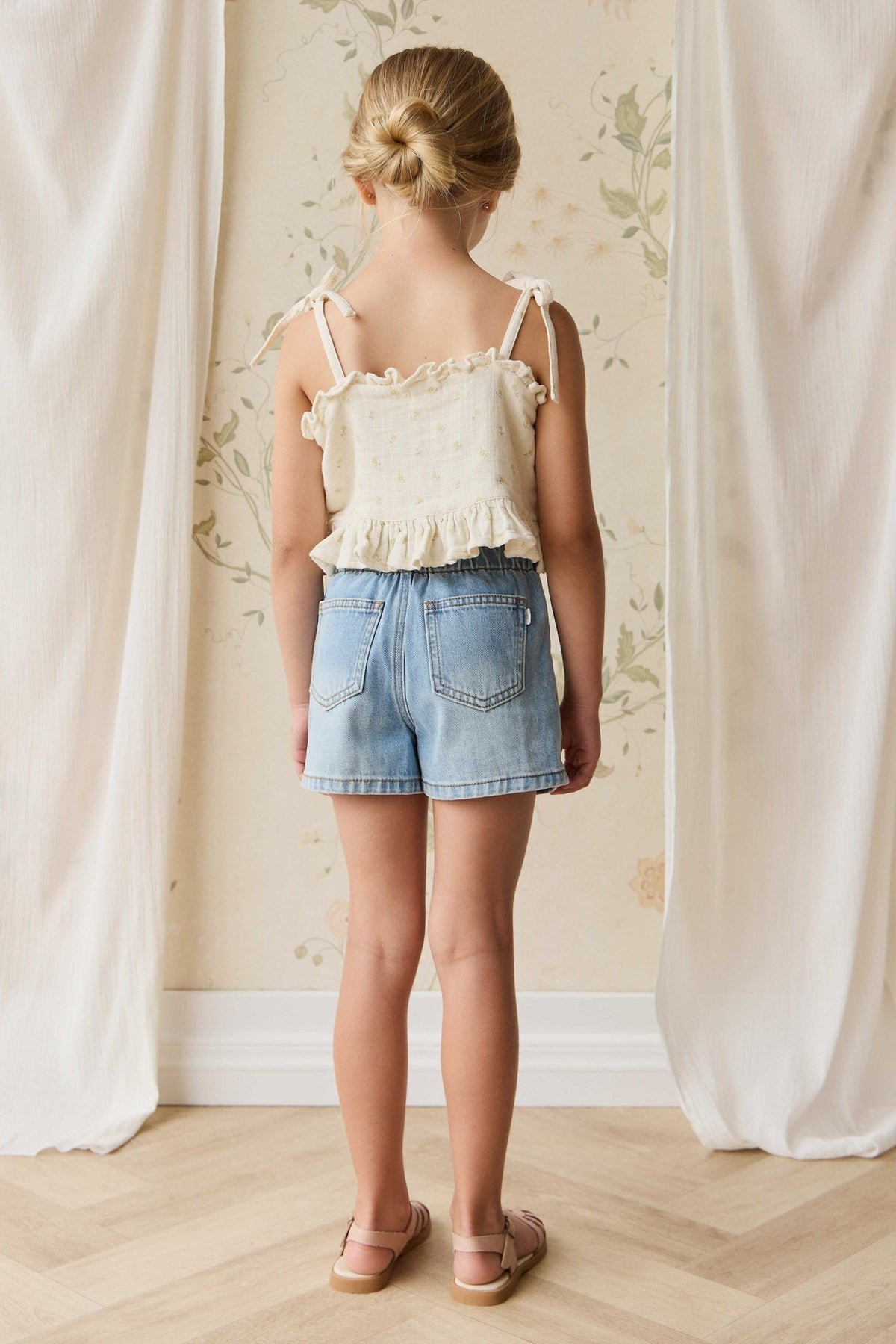 Organic Cotton Muslin Mirabel Top - Vintage Ditsy - image 4