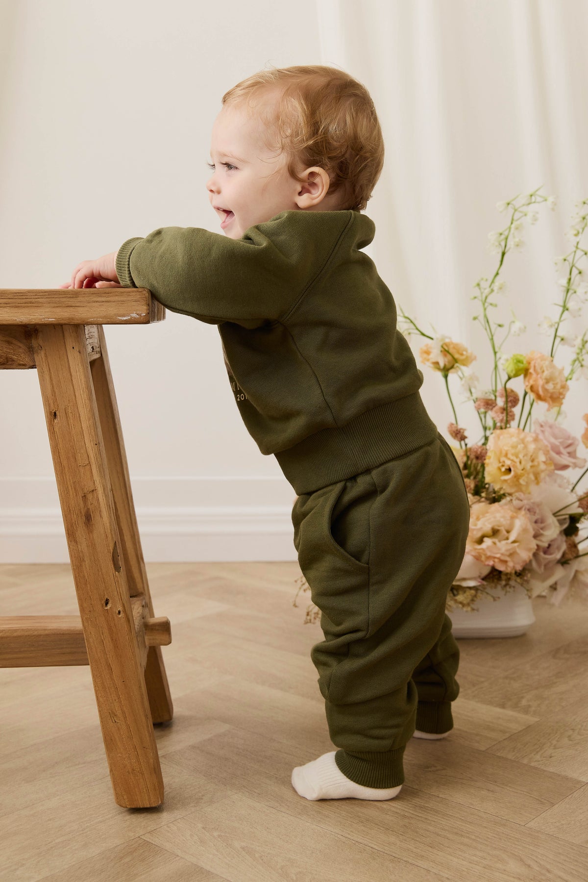 Organic Cotton Nash Track Pant - Sicilian Olive - image 5