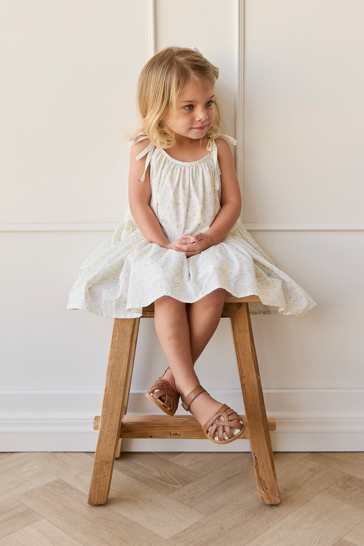 Organic Cotton Winnie Dress - Daphne Egret - image 3