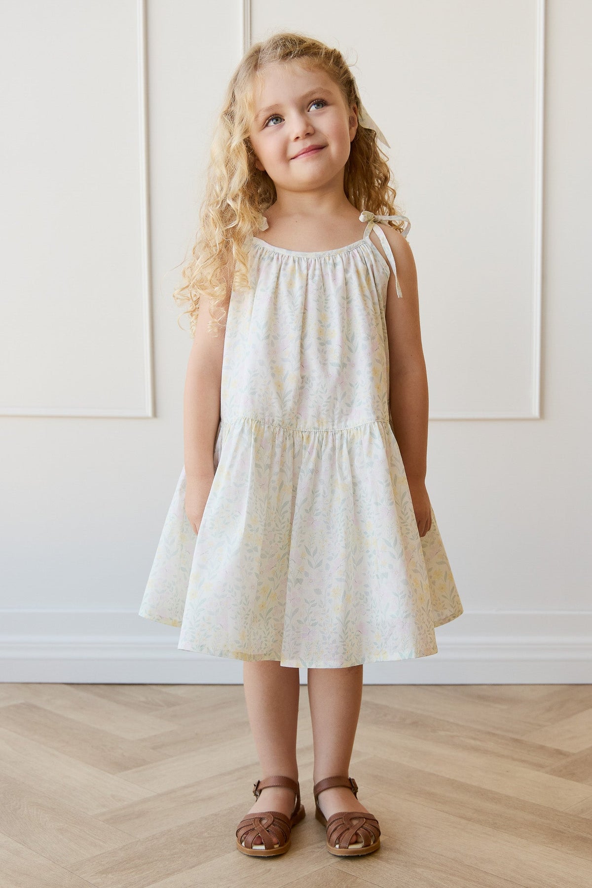 Organic Cotton Winnie Dress - Daphne Egret - image 4
