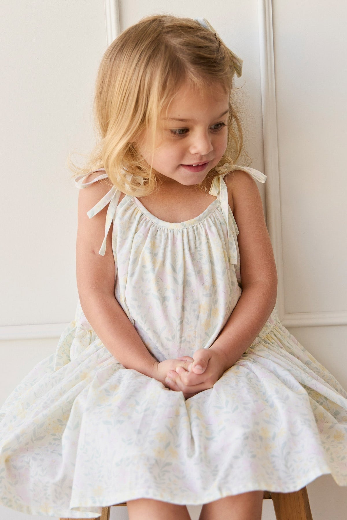 Organic Cotton Winnie Dress - Daphne Egret - image 7