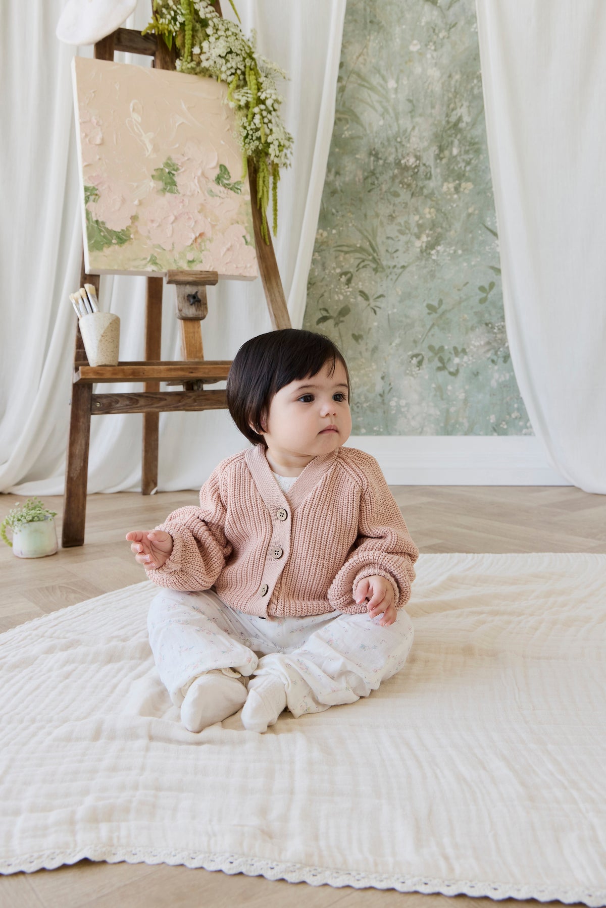 Paloma Cardigan - Rose Mist - image 9