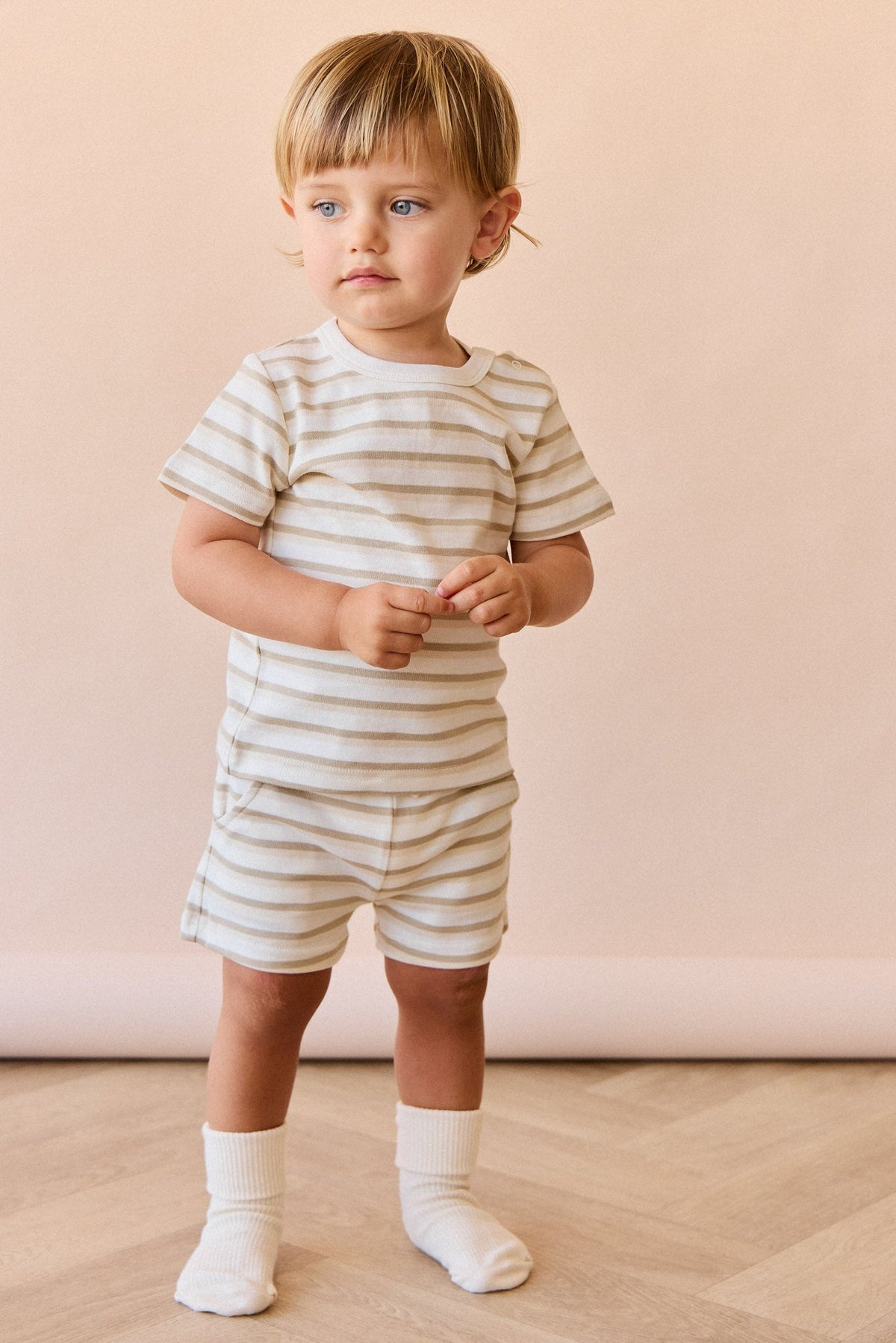Pima Cotton Willem Short - Sundrenched Stripe - image 2