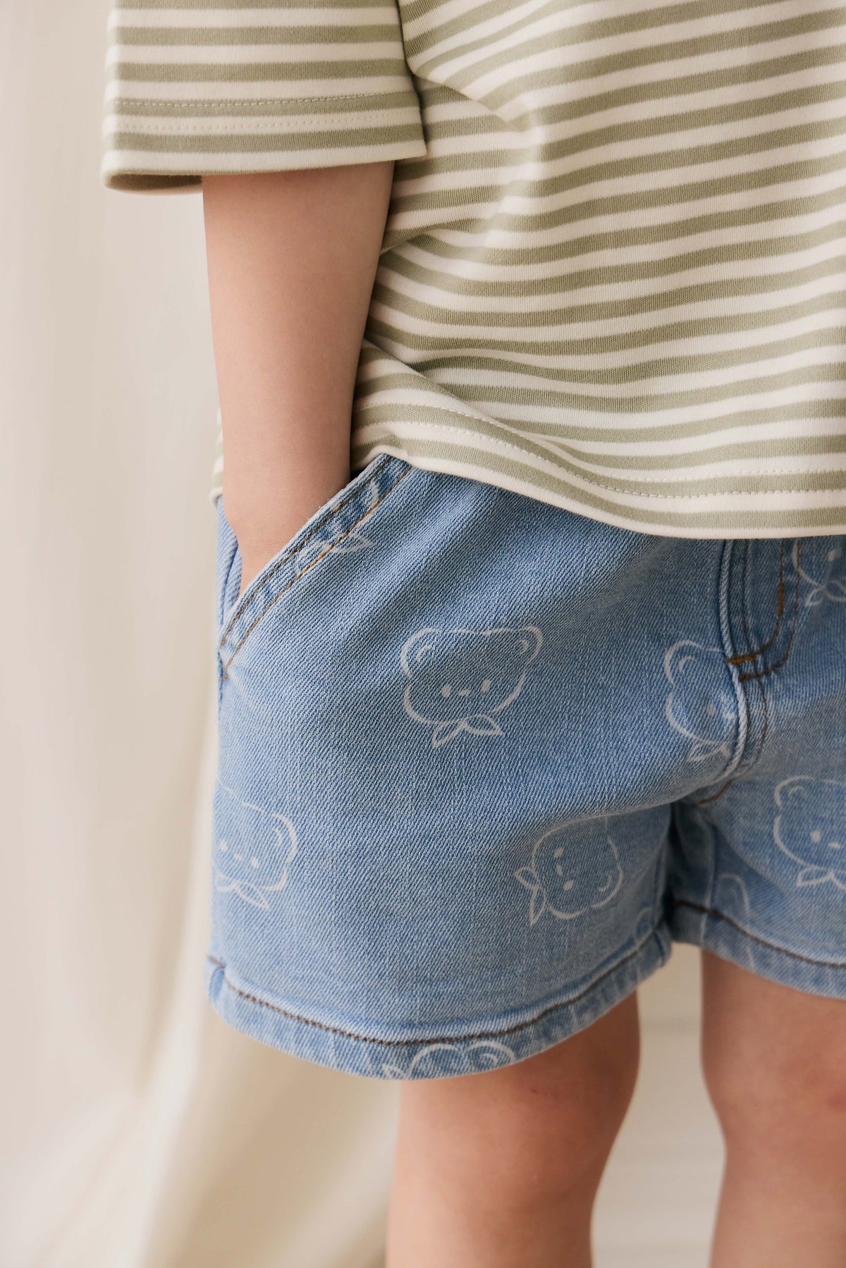 Reid Denim Short - Bowie Bear Denim - image 3