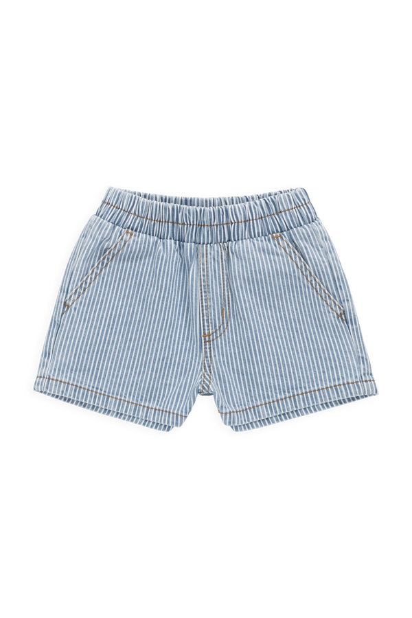 Reid Denim Short - Holiday Stripe
