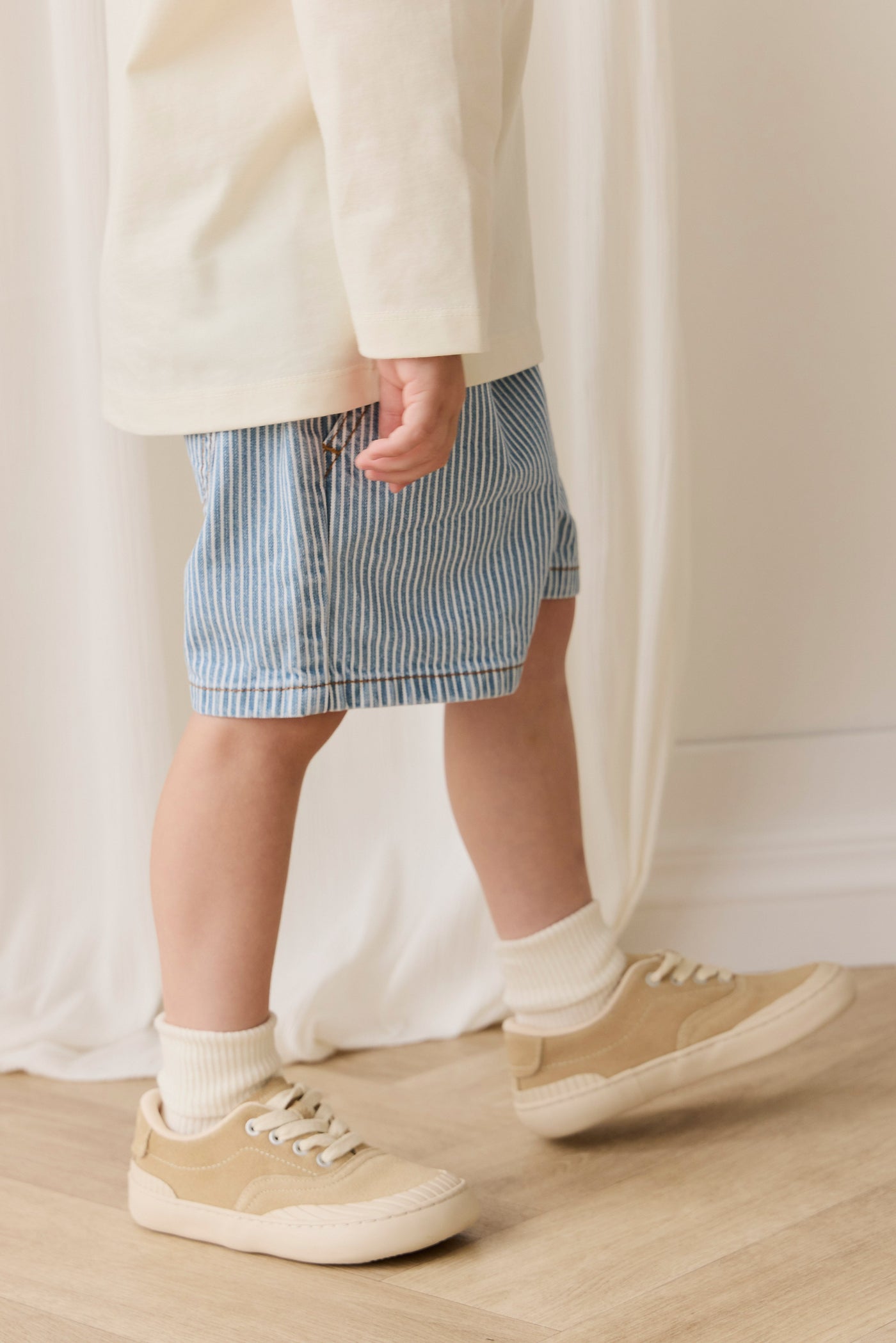 Reid Denim Short - Holiday Stripe