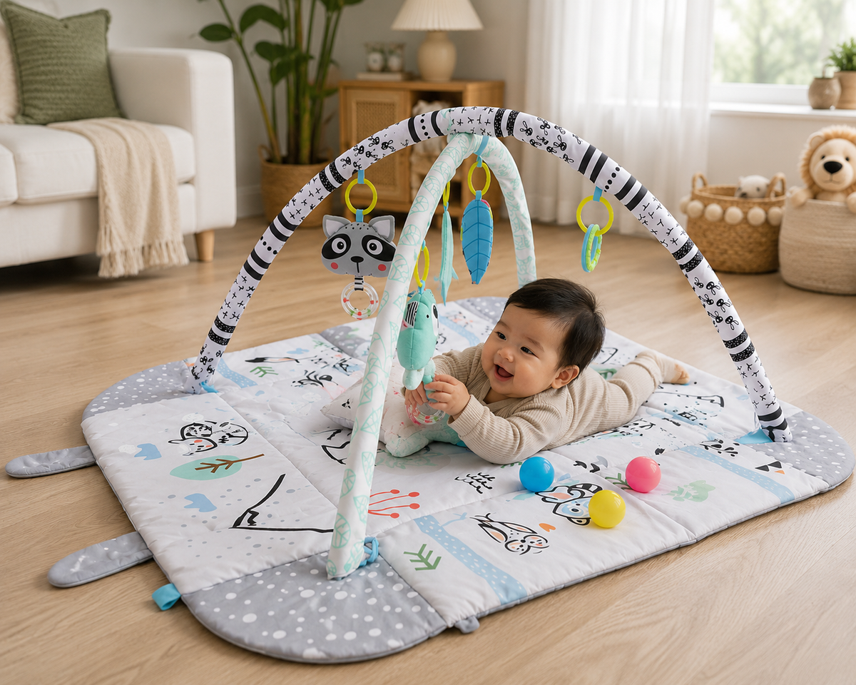 Montessori Multifunctional Baby Playmat with Safety Fence - view 3