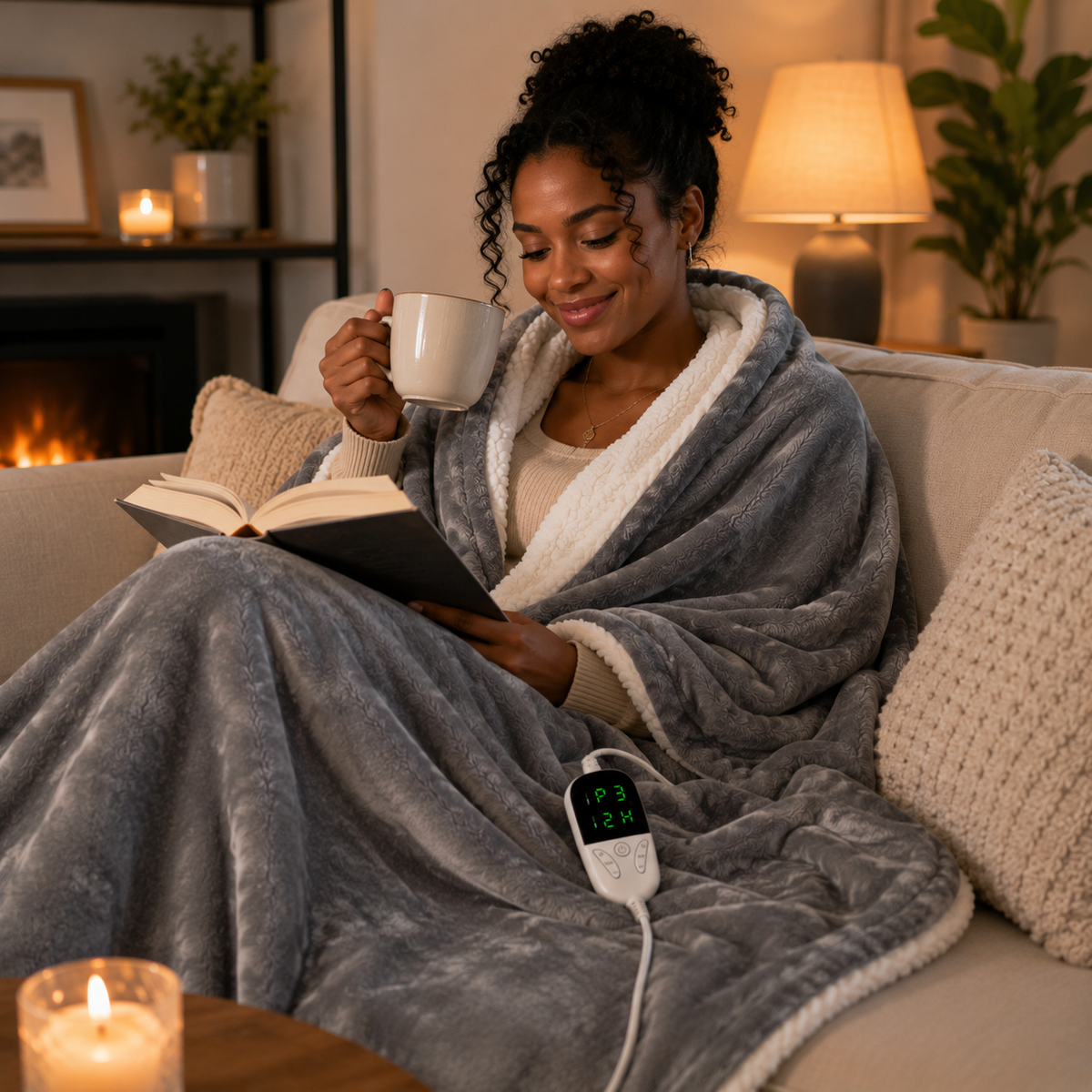 Soft Electric Heated Throw Blanket - view 4